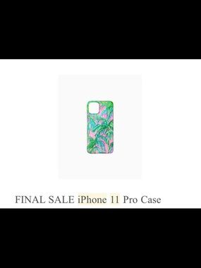 Lilly Pulitzer Green and Pink Palm Print iPhone 11 Pro Case
